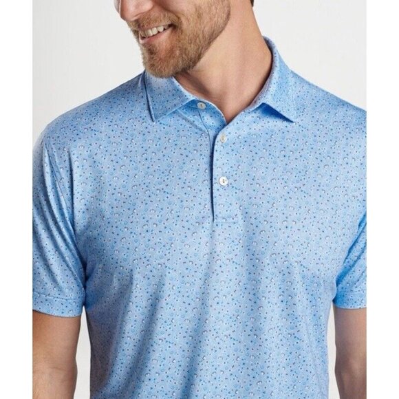 Peter Millar Other - NEW Peter Millar Crown Summer Comfort Shirt Men L Blue Golf Polo Performance